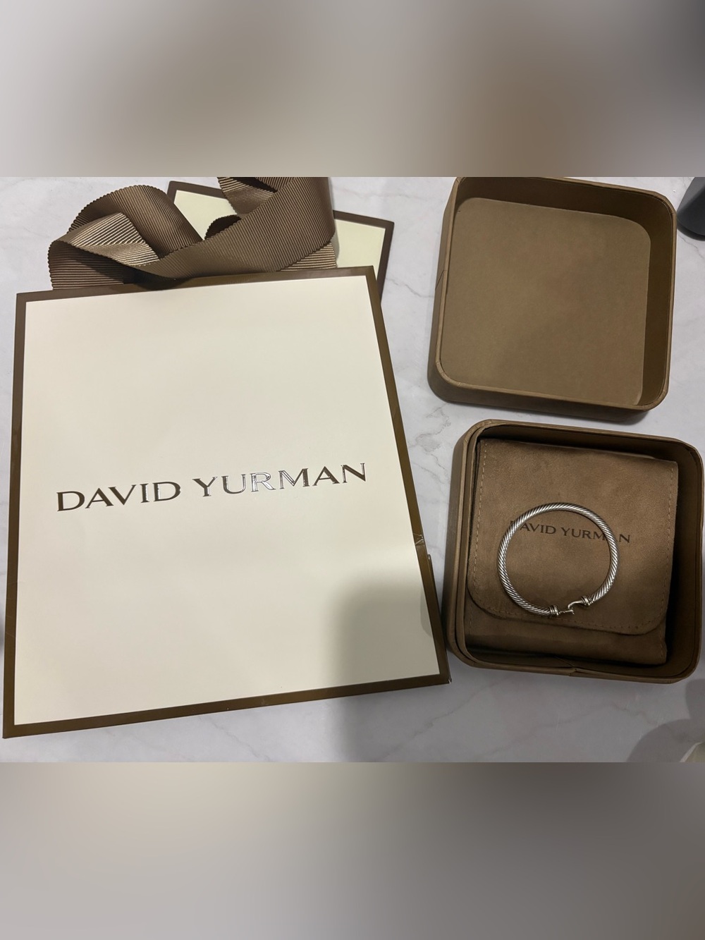 Authentic David Yurman Buckle Classic Cable Bracelet – 4mm-Size Small